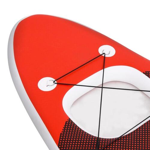 Oppusteligt paddleboardsæt 300x76x10 cm rød