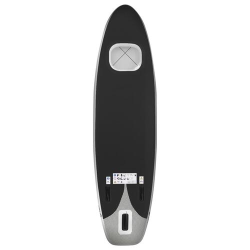 Oppusteligt paddleboardsæt 300x76x10 cm sort