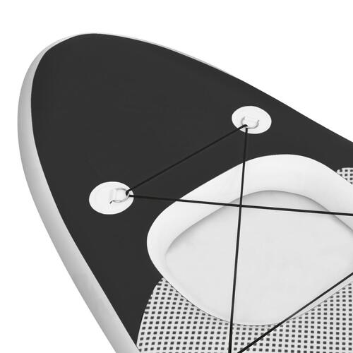 Oppusteligt paddleboardsæt 300x76x10 cm sort