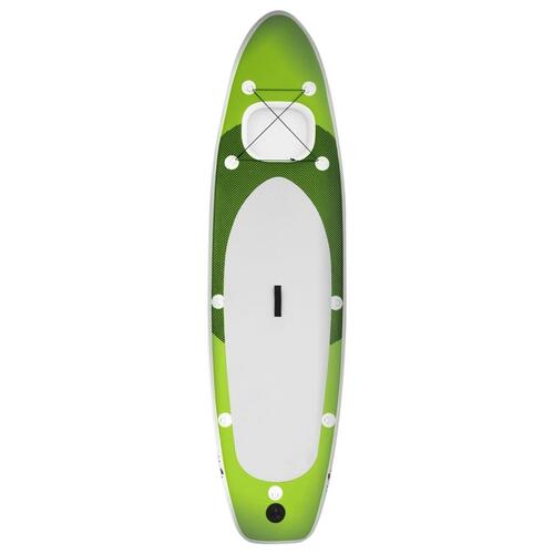 Oppusteligt paddleboardsæt 330x76x10 cm grøn