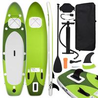 Oppusteligt paddleboardsæt 360x81x10 cm grøn