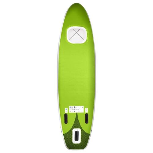 Oppusteligt paddleboardsæt 360x81x10 cm grøn