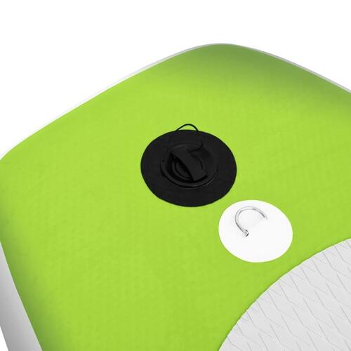 Oppusteligt paddleboardsæt 360x81x10 cm grøn