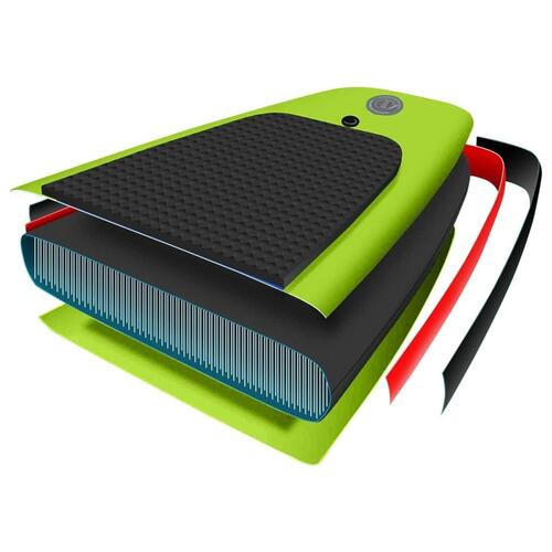 Oppusteligt paddleboardsæt 360x81x10 cm grøn