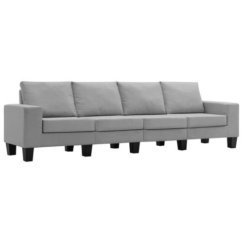 4-personers sofa stof lysegrå