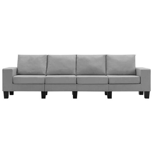 4-personers sofa stof lysegrå