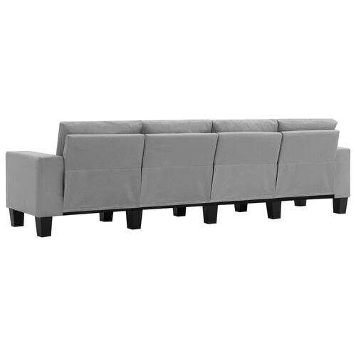 4-personers sofa stof lysegrå