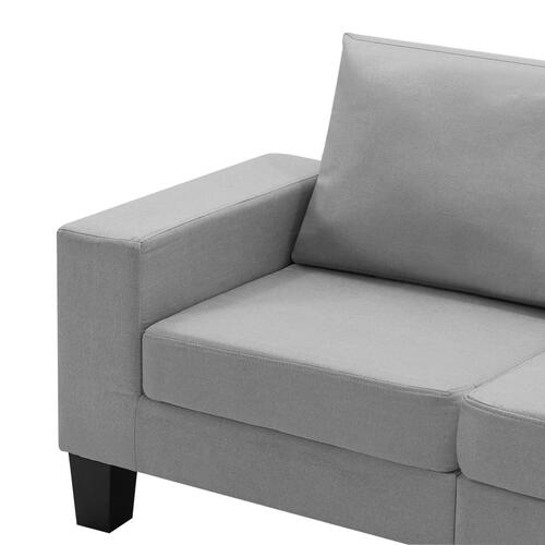 4-personers sofa stof lysegrå
