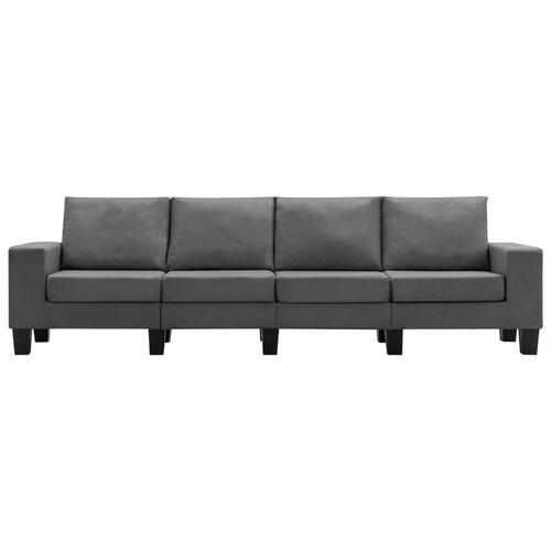 4-personers sofa stof mørkegrå