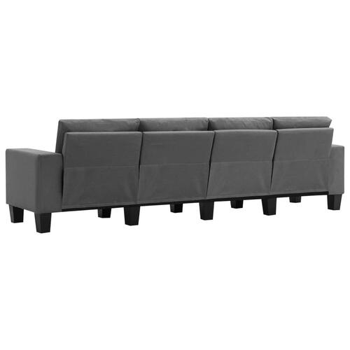 4-personers sofa stof mørkegrå