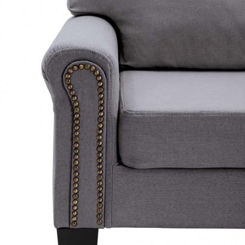 2-personers sofa stof lysegrå