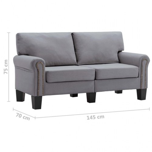2-personers sofa stof lysegrå