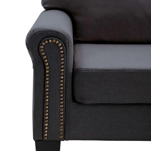 2-personers sofa stof mørkegrå