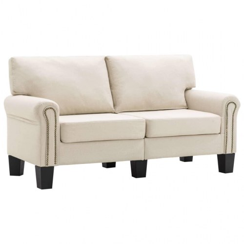 2-personers sofa stof cremefarvet