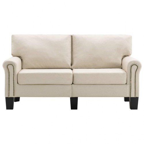 2-personers sofa stof cremefarvet