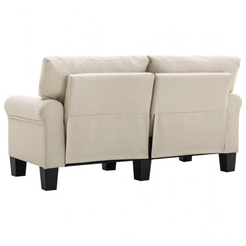 2-personers sofa stof cremefarvet