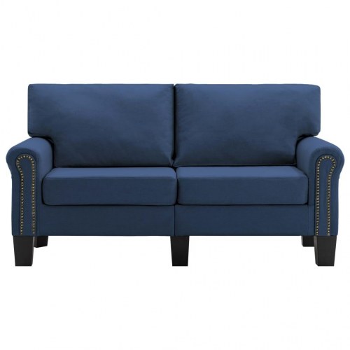 2-personers sofa stof blå