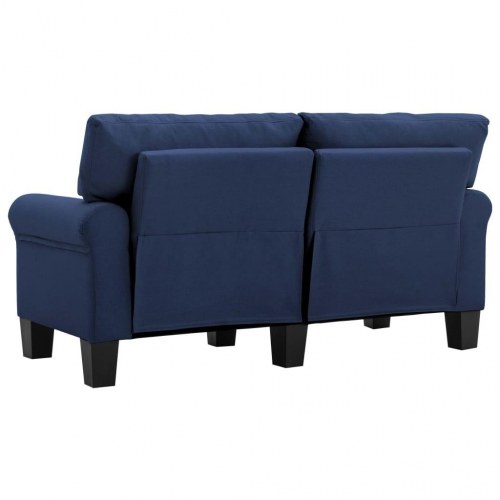 2-personers sofa stof blå