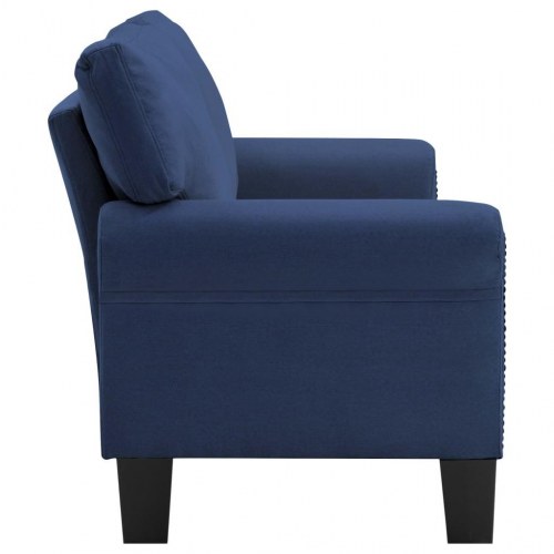 2-personers sofa stof blå
