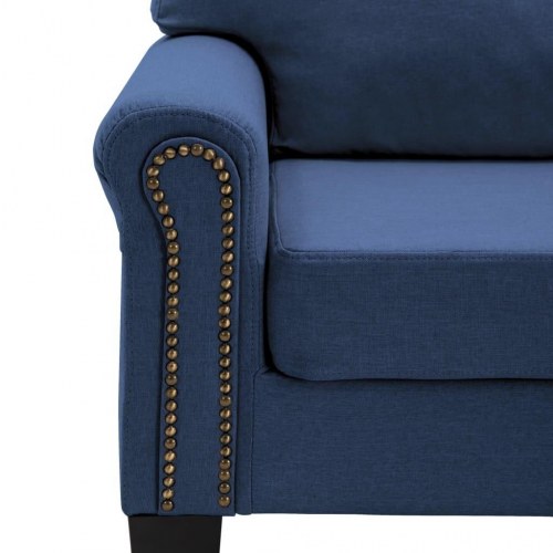 2-personers sofa stof blå