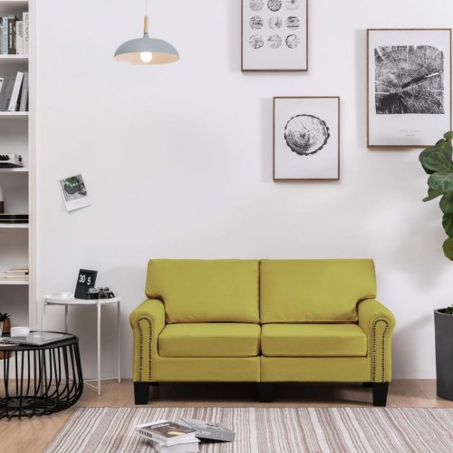 2-personers sofa stof grøn