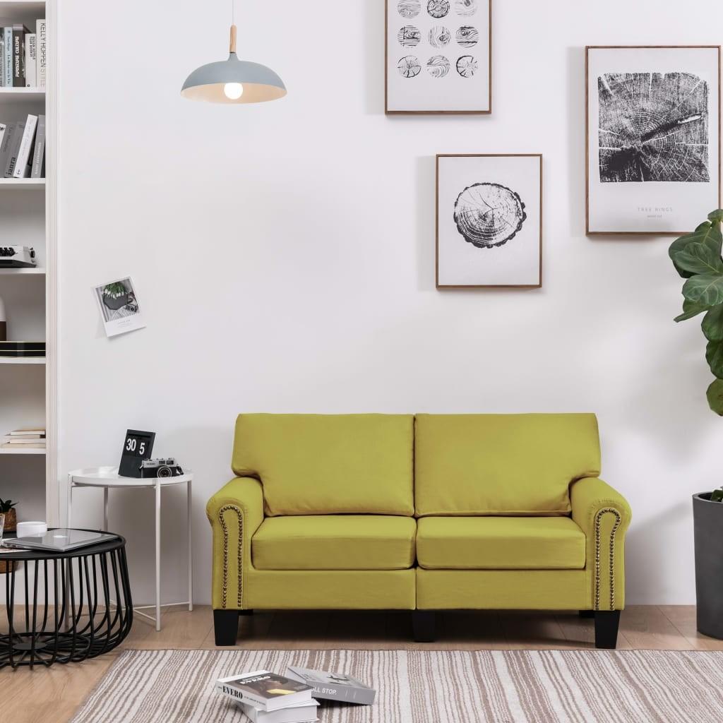 2-personers sofa stof grøn