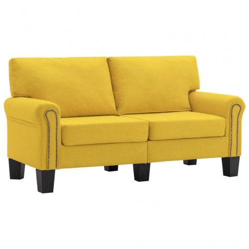 2-personers sofa stof gul