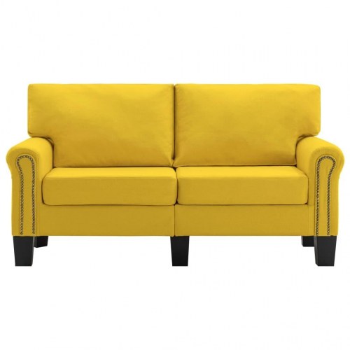 2-personers sofa stof gul