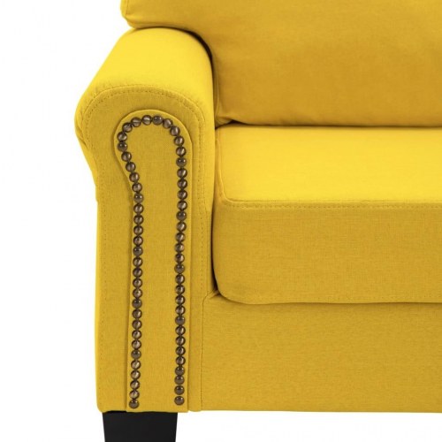 2-personers sofa stof gul