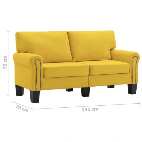 2-personers sofa stof gul