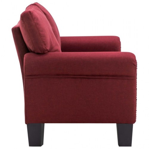 2-personers sofa stof vinrød