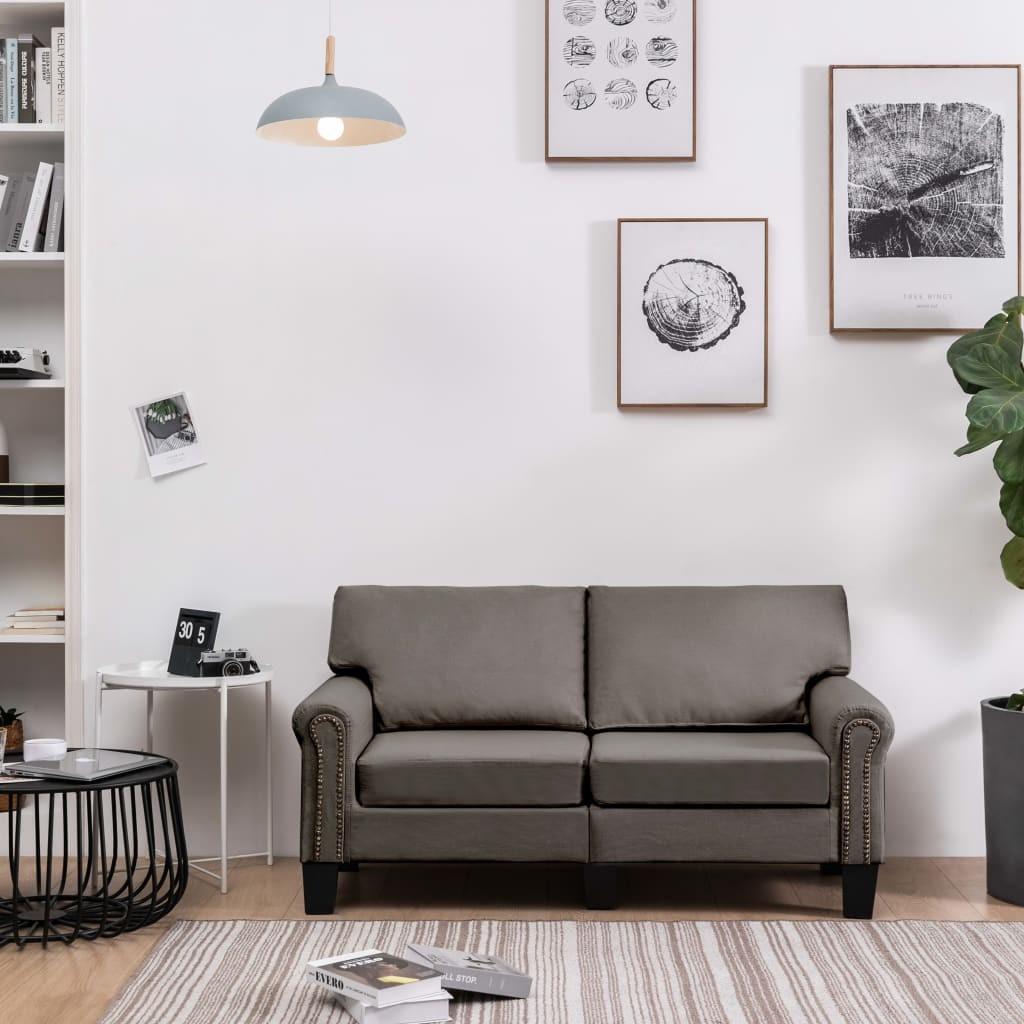 2-personers sofa stof gråbrun
