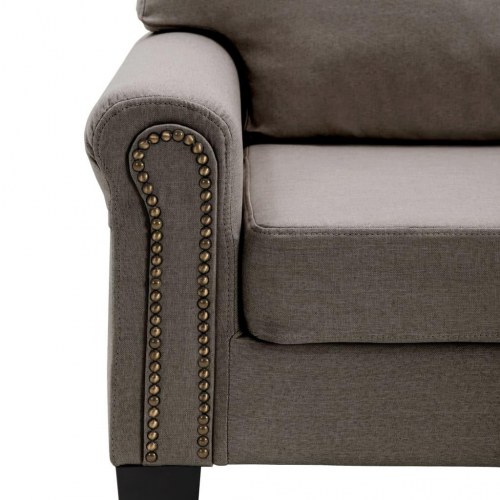 2-personers sofa stof gråbrun