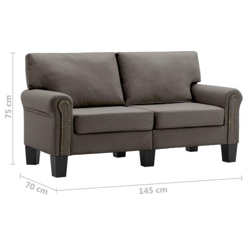 2-personers sofa stof gråbrun
