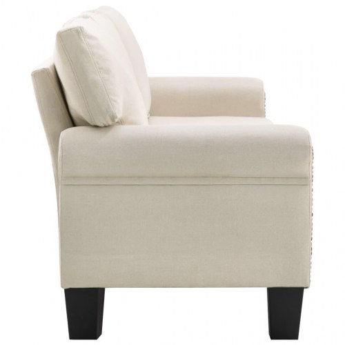 3-personers sofa stof cremefarvet