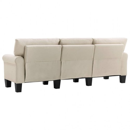 3-personers sofa stof cremefarvet
