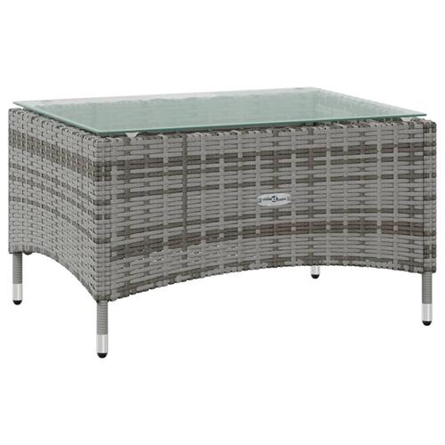 Loungesæt til haven 8 dele med hynder polyrattan grå