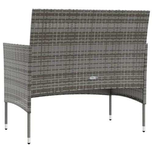 Loungesæt til haven 16 dele med hynder polyrattan grå