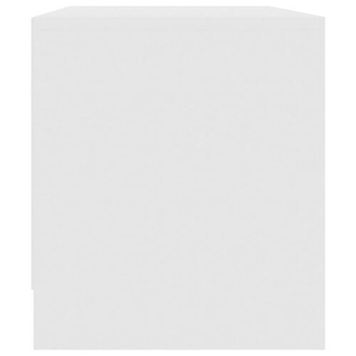 Tv-bord 90x35x40 cm konstrueret træ hvid højglans