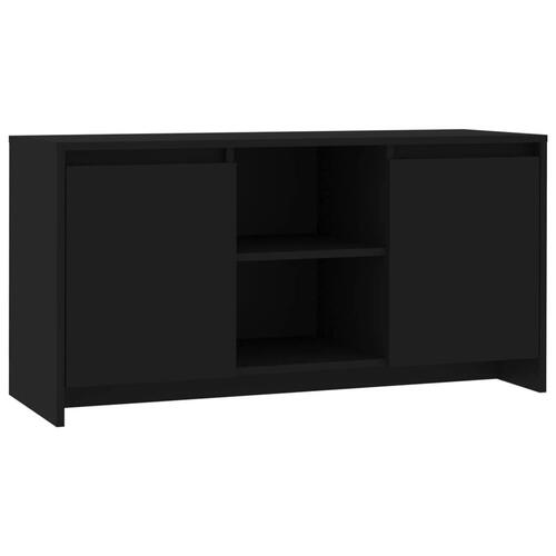 Tv-bord 102x37,5x52,5 cm konstrueret træ sort