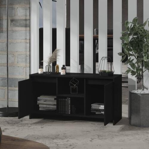 Tv-bord 102x37,5x52,5 cm konstrueret træ sort