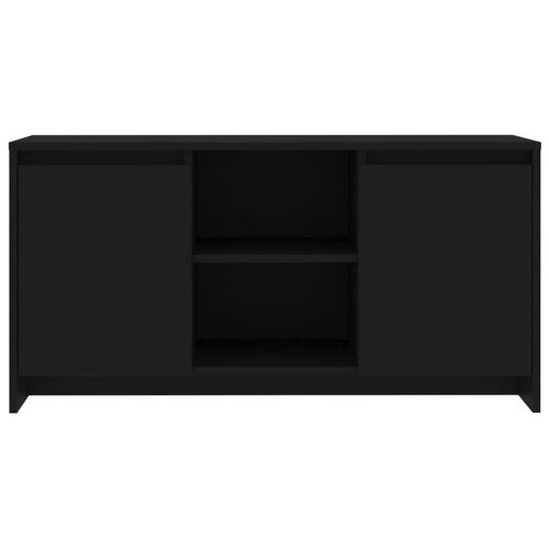 Tv-bord 102x37,5x52,5 cm konstrueret træ sort