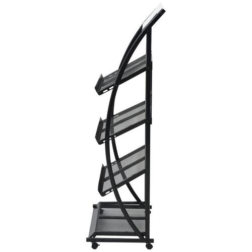 Magasinholder 47x40x134 cm sort og hvid A4