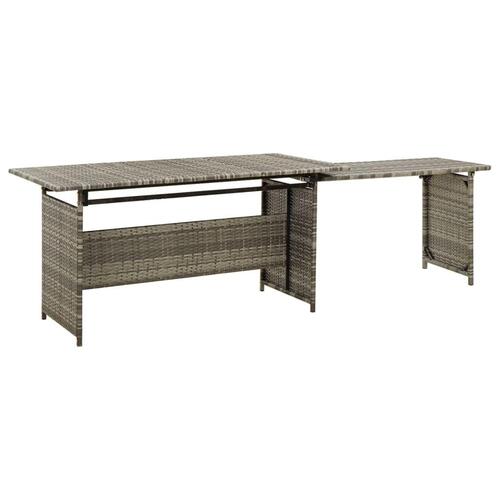 Loungesæt til haven 2 dele med hynder polyrattan grå
