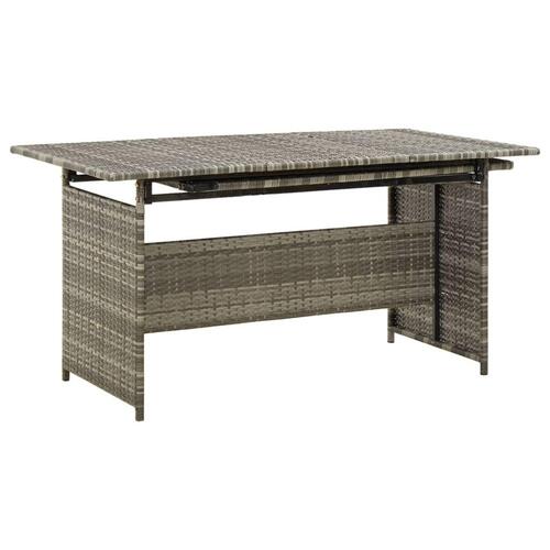 Loungesæt til haven 2 dele med hynder polyrattan grå