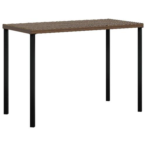 Sofasæt med hynder 5 dele L-facon polyrattan brun