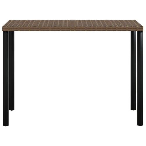 Sofasæt med hynder 5 dele L-facon polyrattan brun