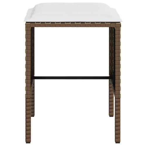 Sofasæt med hynder 5 dele L-facon polyrattan brun