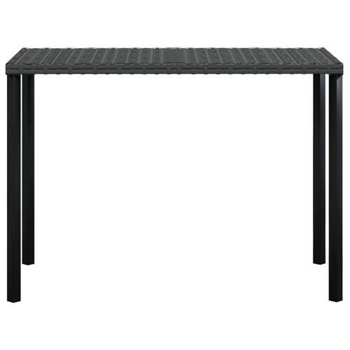 Sofasæt med hynder 5 dele L-facon polyrattan sort