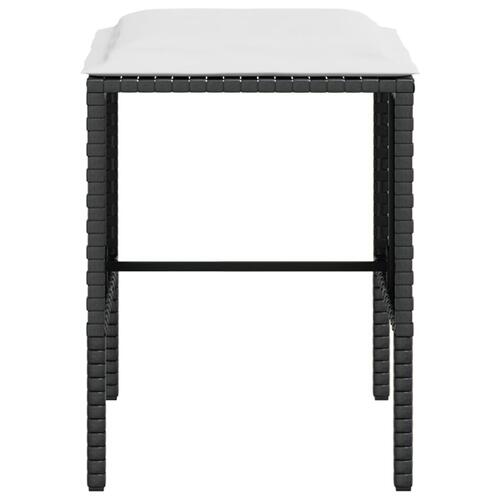 Sofasæt med hynder 5 dele L-facon polyrattan sort